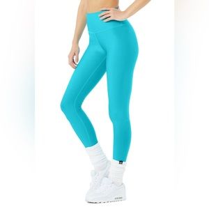 alo yoga HIGH-WAIST AIRLIFT LEGGING bright aqua size xxs